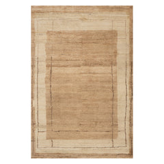 Mela Modern Bordered Rug | Brown