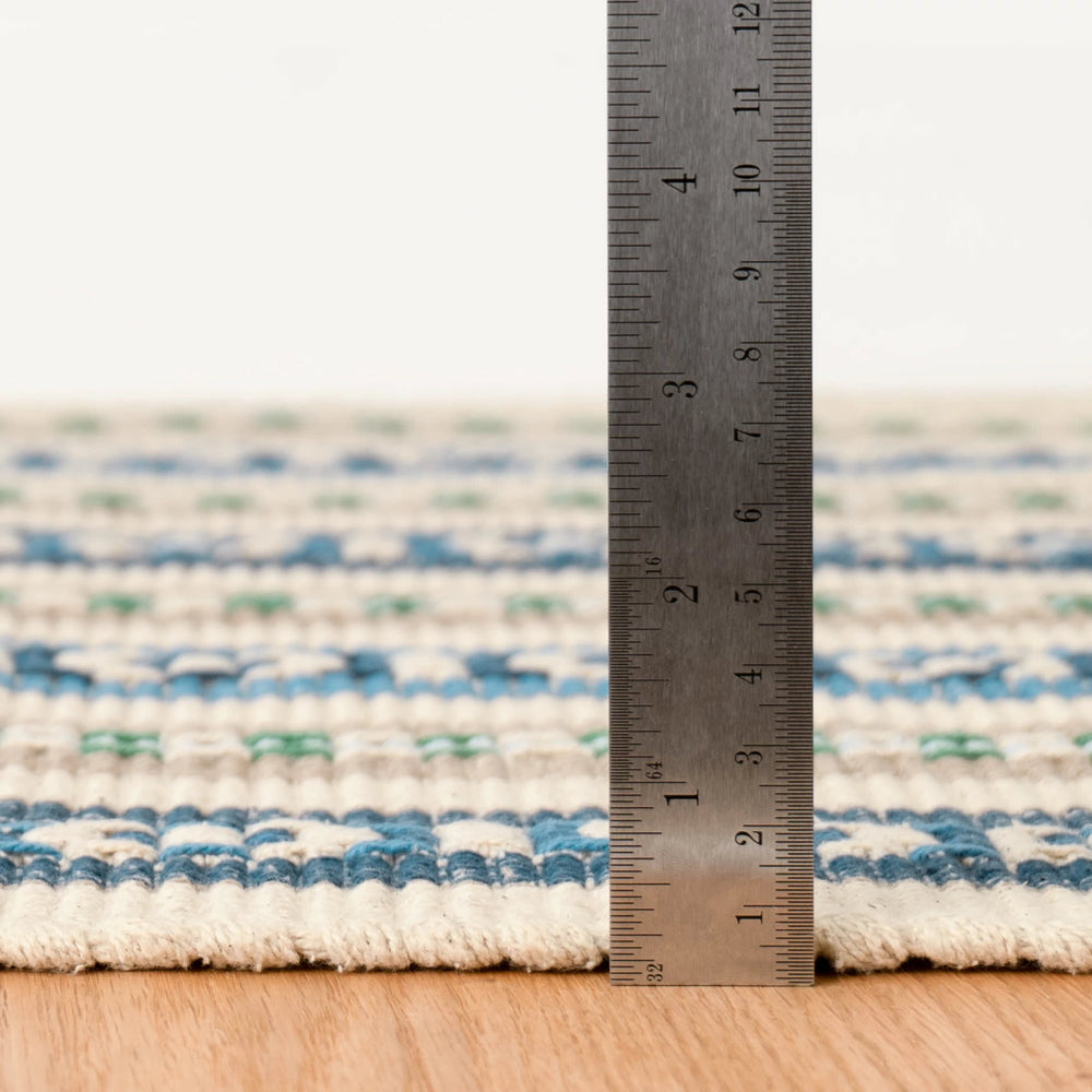 Long Slade Handwoven Cotton Rug | Indigo