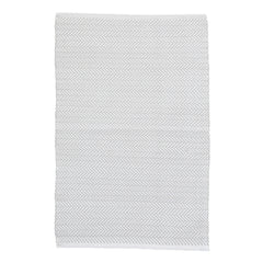 Herringbone Handwoven Indoor/Outdoor Rug | Pearl Grey/White