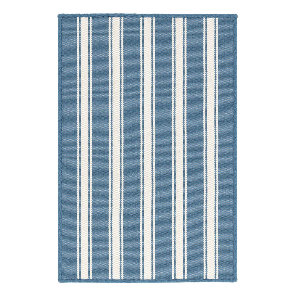 Maysville Stripe Woven Indoor/Outdoor Custom Rug | Slate