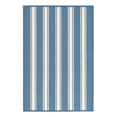 Maysville Stripe Woven Indoor/Outdoor Custom Rug | Slate