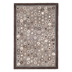 Cat's Paw Hand Micro Hooked Wool Rug | Grey