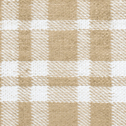 Tattersall Khaki Handwoven Indoor/Outdoor Rug Swatch