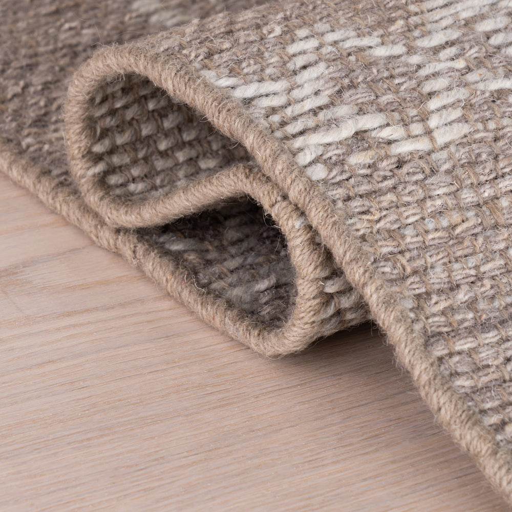 Rowan Hand Woven Wool-Blend Rug | Brown