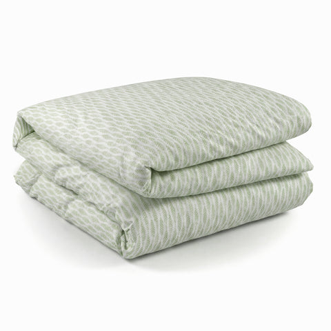 Feather Ogee Duvet Cover | Sage