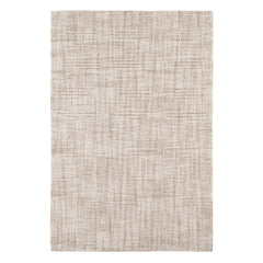 Crosshatch Ivory Hand Micro Hooked Wool Rug