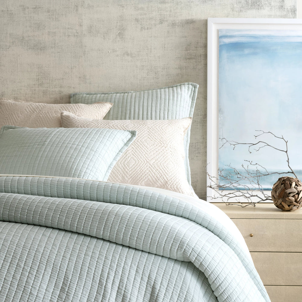 Boyfriend Matelasse Coverlet | Sky