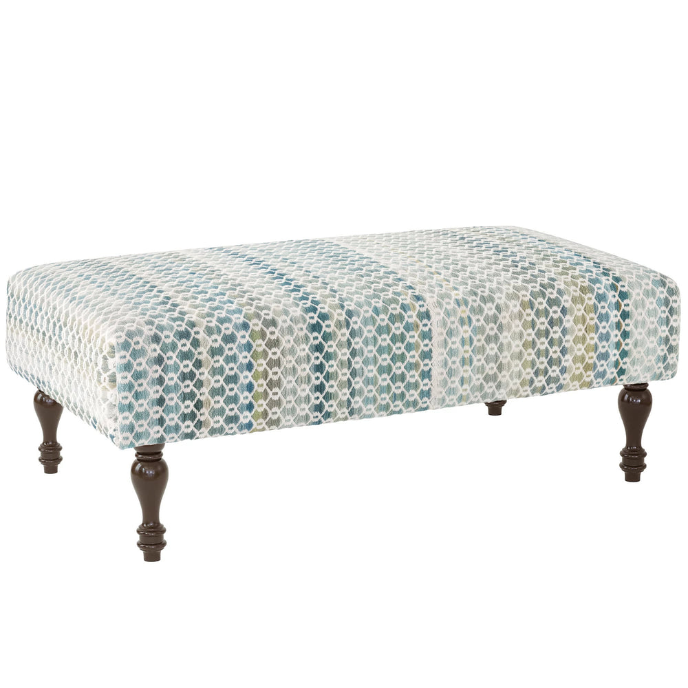 Poppy Rug Ottoman | Blue