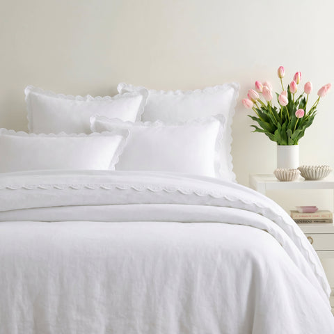 Airlie Embroidered Duvet | White
