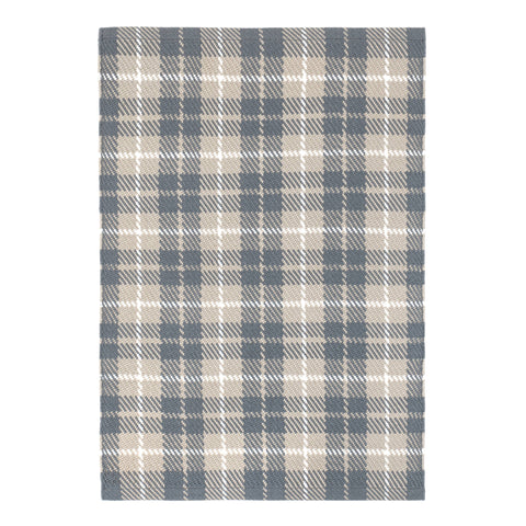 Lakeville Plaid Handwoven Indoor/Outdoor Rug | Charcoal