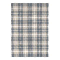 Lakeville Plaid Handwoven Indoor/Outdoor Rug | Charcoal
