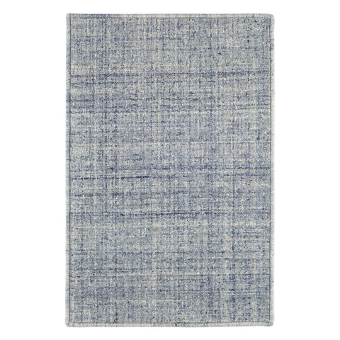 Harris Hand Micro Hooked Wool Custom Rug | Blue/Ivory