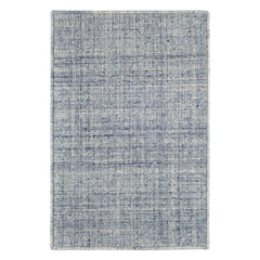 Harris Hand Micro Hooked Wool Custom Rug | Blue/Ivory