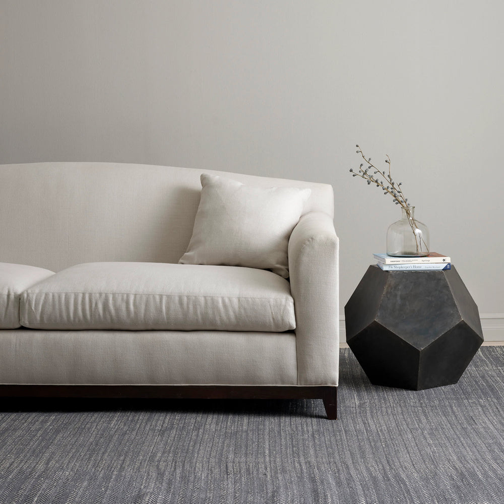Herringbone Handwoven Indoor/Outdoor Rug | Shale/White