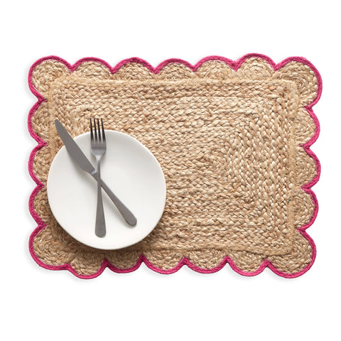 Libby Scallop Fuchsia Placemat Set of 4