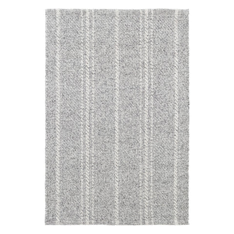 Melange Stripe Grey/Ivory Handwoven Indoor/Outdoor Rug