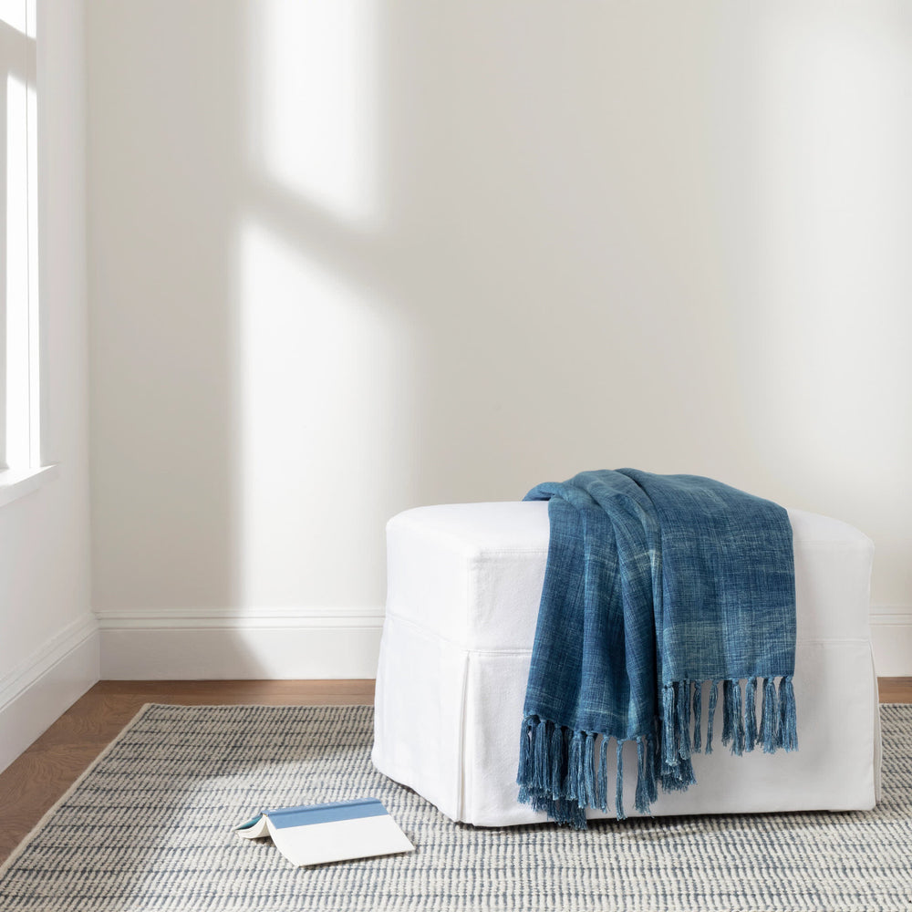 Raffa Woven Wool Custom Rug | Navy