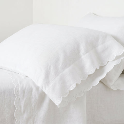 Airlie Embroidered Sheet Set | White