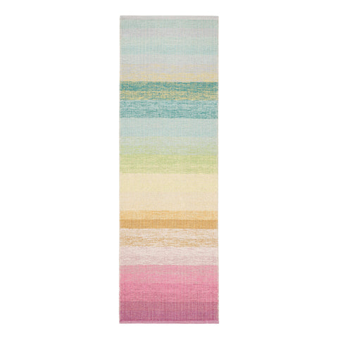 Watercolor Horizon Handwoven Cotton Rug | Multi