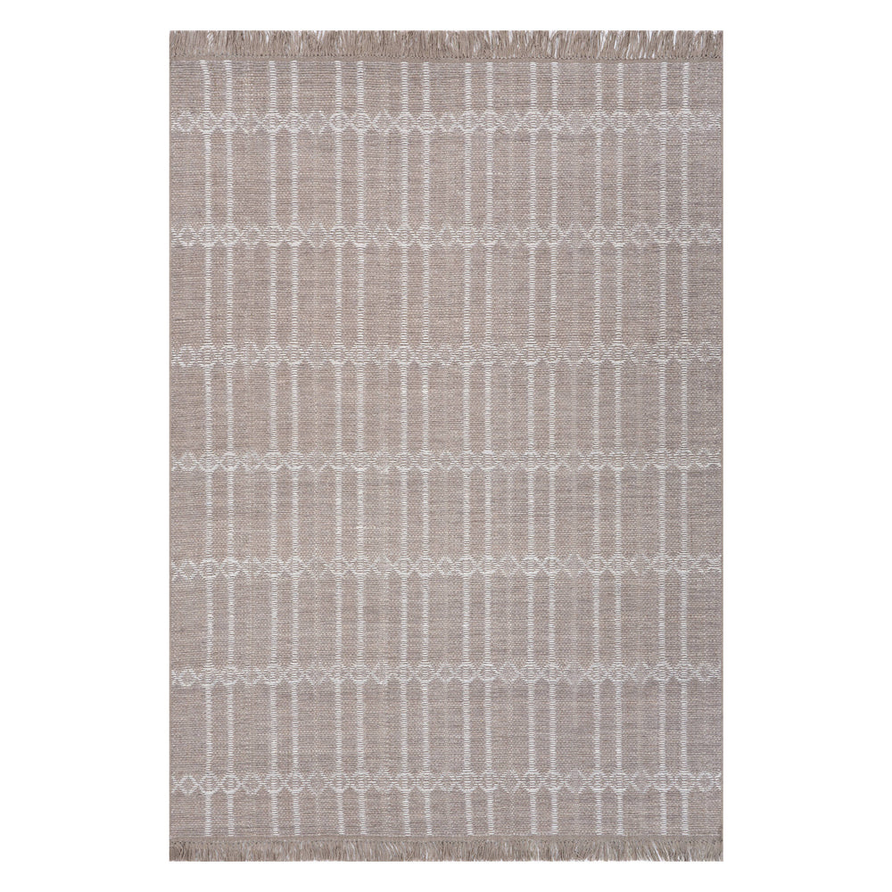 Rowan Hand Woven Wool-Blend Rug | Brown