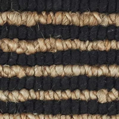 Twiggy Black Handwoven Wool/Jute Rug Swatch