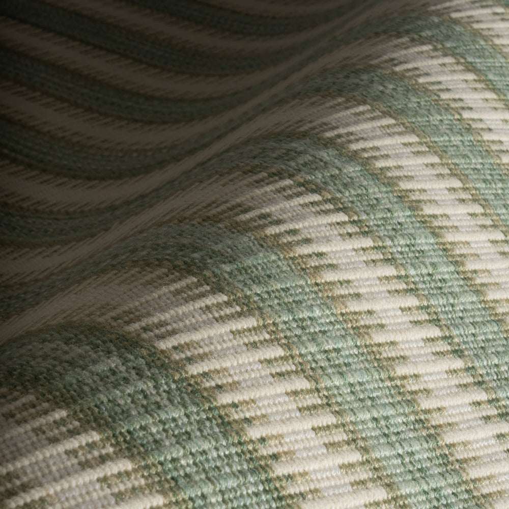 Calee Striped Woven Wool Custom Rug | Green