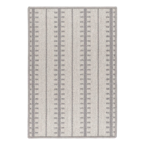 Tailor Stripe Charcoal Woven Wool Custom Rug