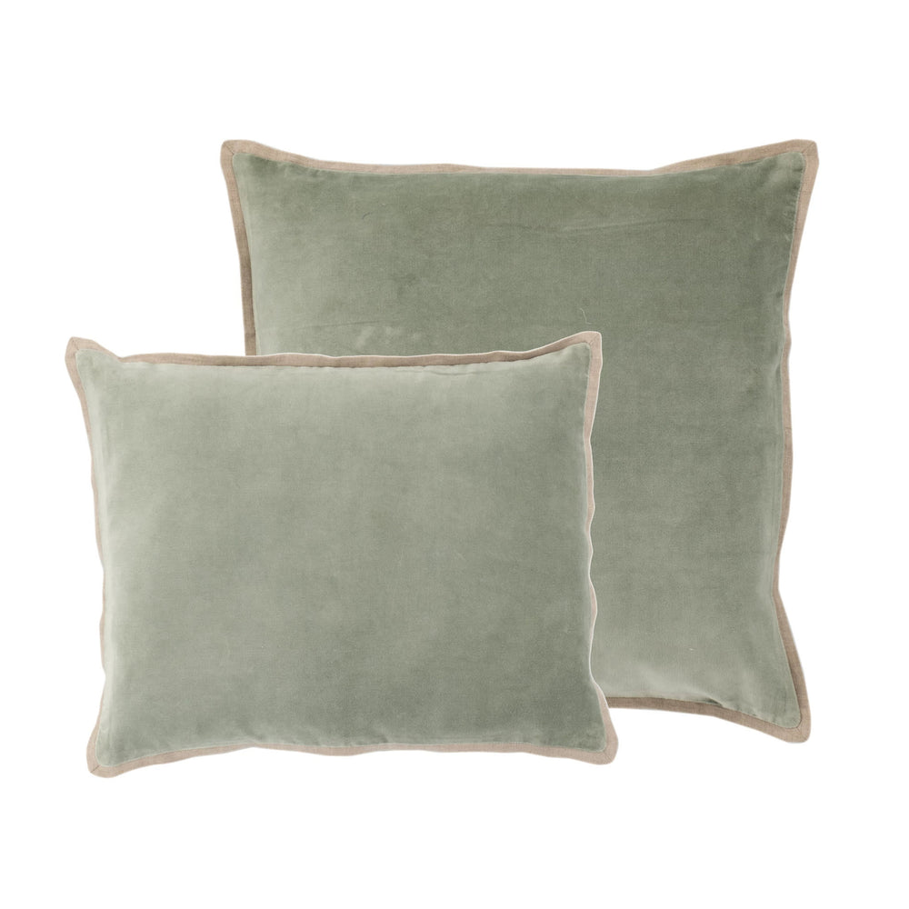 Gehry Velvet/Linen Decorative Pillow Cover | Desert Sage