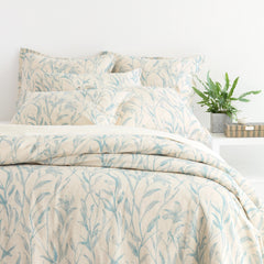 Margot Linen Pewter Blue Duvet Cover