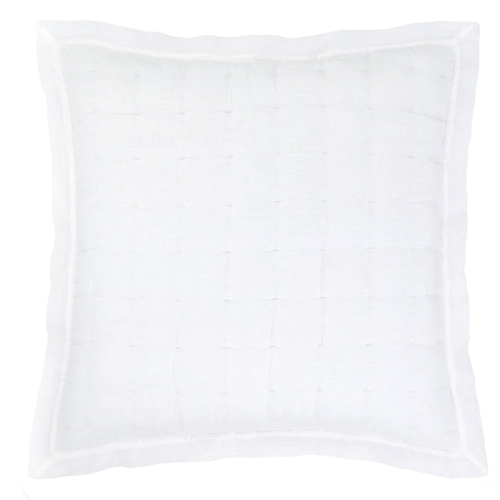 Lush Linen Puff Sham | White