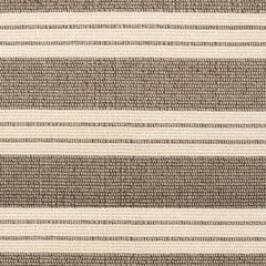 Meredith Wide Striped Indoor/Outdoor Custom Rug Swatch | Grey