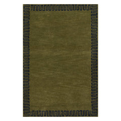 Taya Modern Bordered Rug | Green