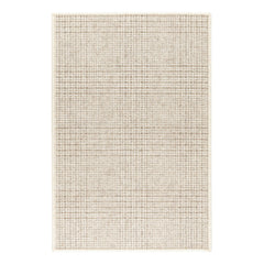 Checkers Woven Wool Custom Rug | Natural