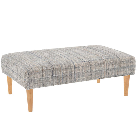 Harris Rug Ottoman | Blue/Brown