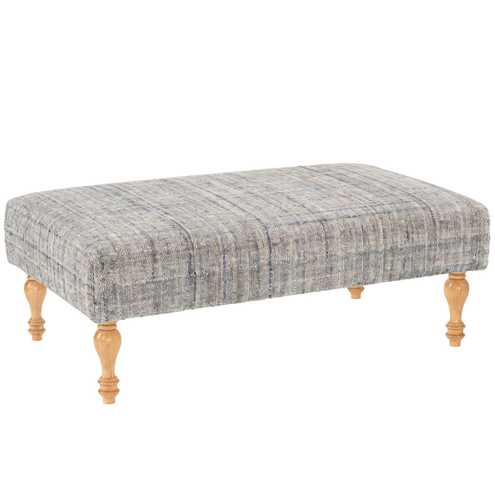 Harris Rug Ottoman | Blue/Brown