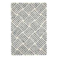 Layers Hand Hooked Wool Rug | Indigo