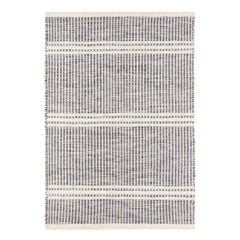Malta Handwoven Wool Rug | Grey