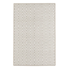 Diamond Platinum/White Handwoven Indoor/Outdoor Custom Rug