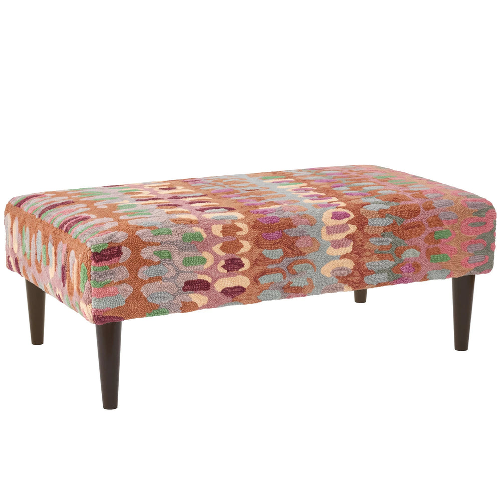 Paint Chip Rug Ottoman | Clay