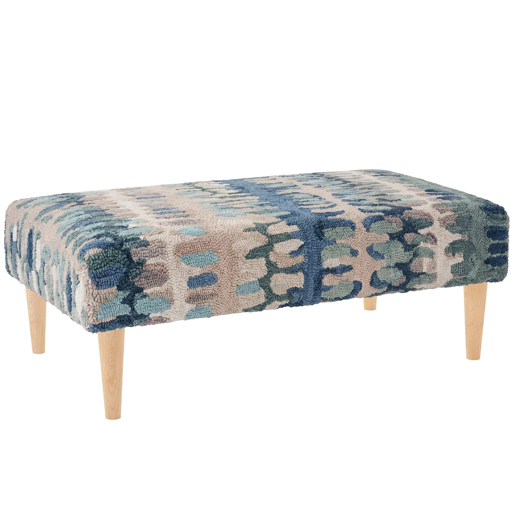 Paint Chip Rug Ottoman | Blue