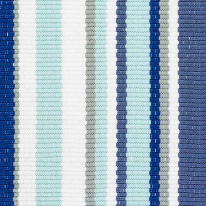Skyler Stripe Handwoven Indoor/Outdoor Rug Swatch | Blue