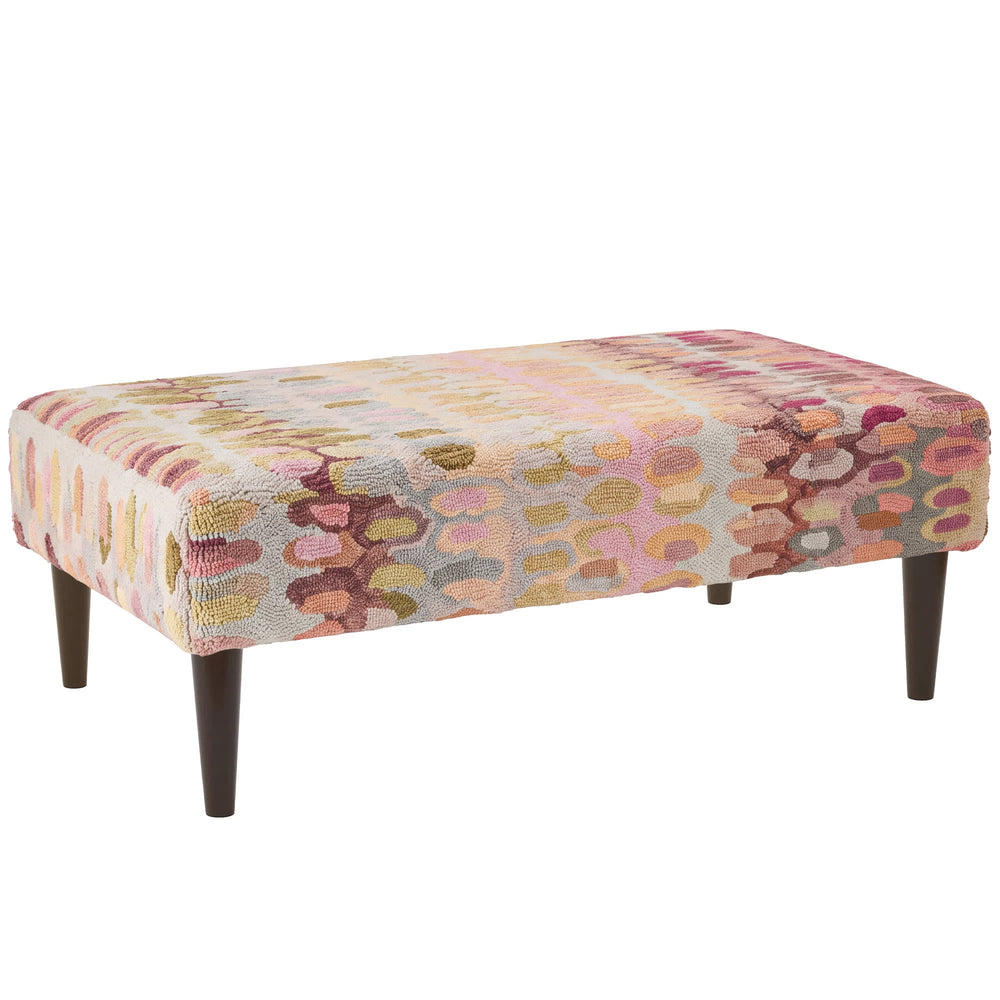 Paint Chip Rug Ottoman | Pastel