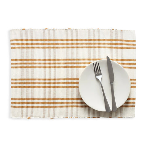 Beaumont Plaid Ochre Placemat Set of 4