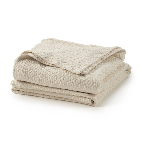 Intaglio Matelasse Coverlet | Ivory