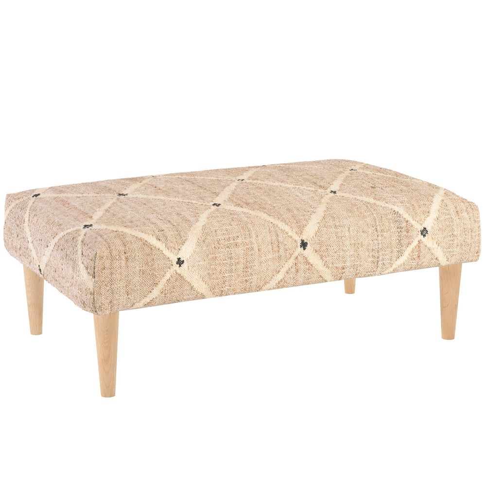 Kali Natural Custom Rug Ottoman | Natural