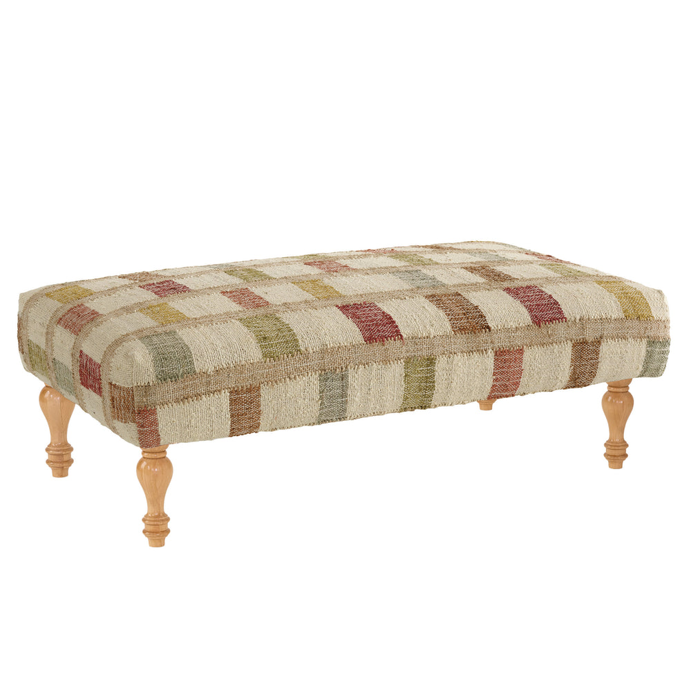 Mosaic Multi Custom Rug Ottoman | Multicolored