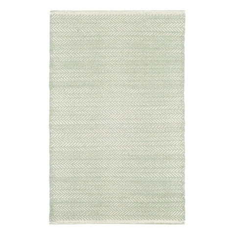 Herringbone Handwoven Cotton Rug | Ocean