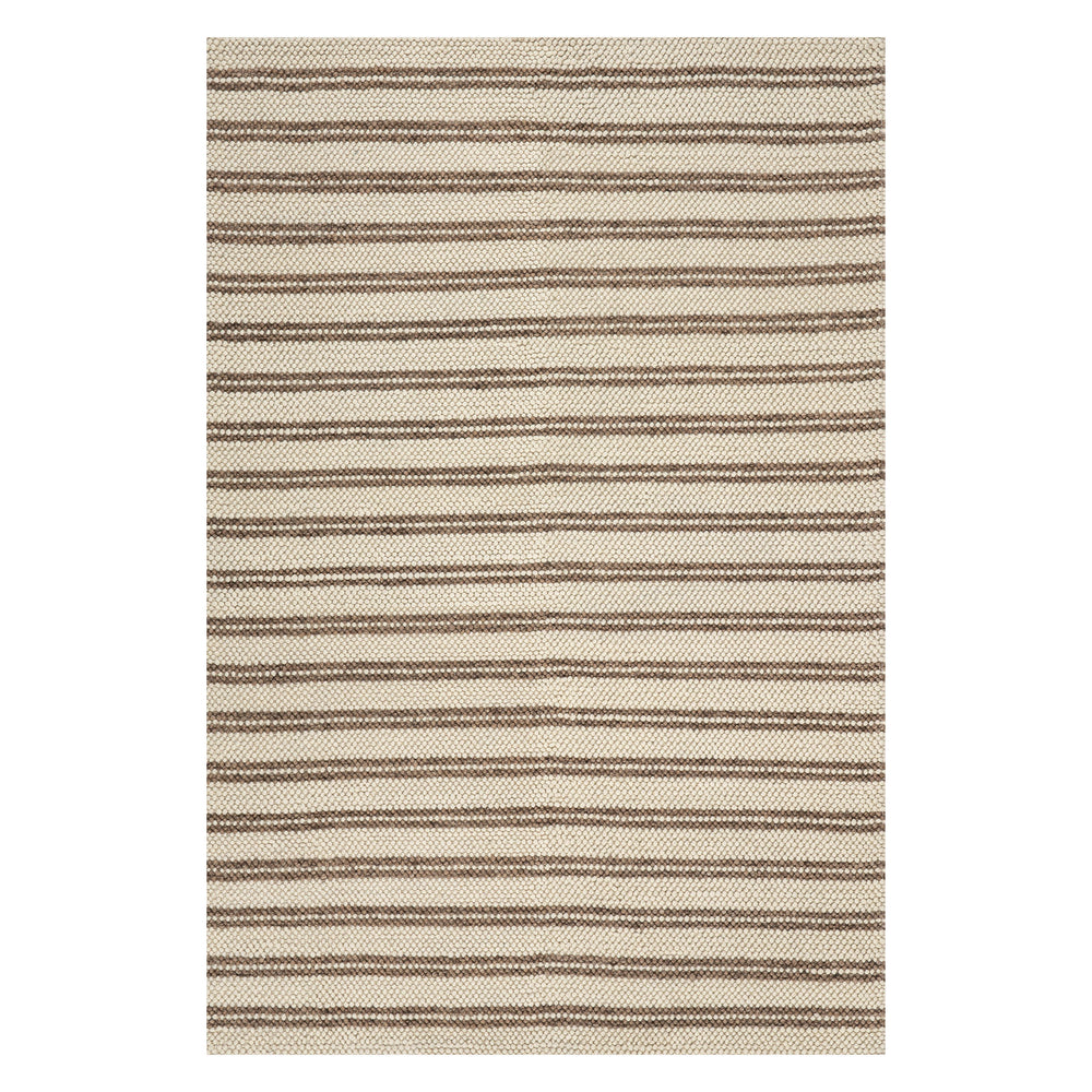 Venit Modern Striped Farmhouse Rug | Brown
