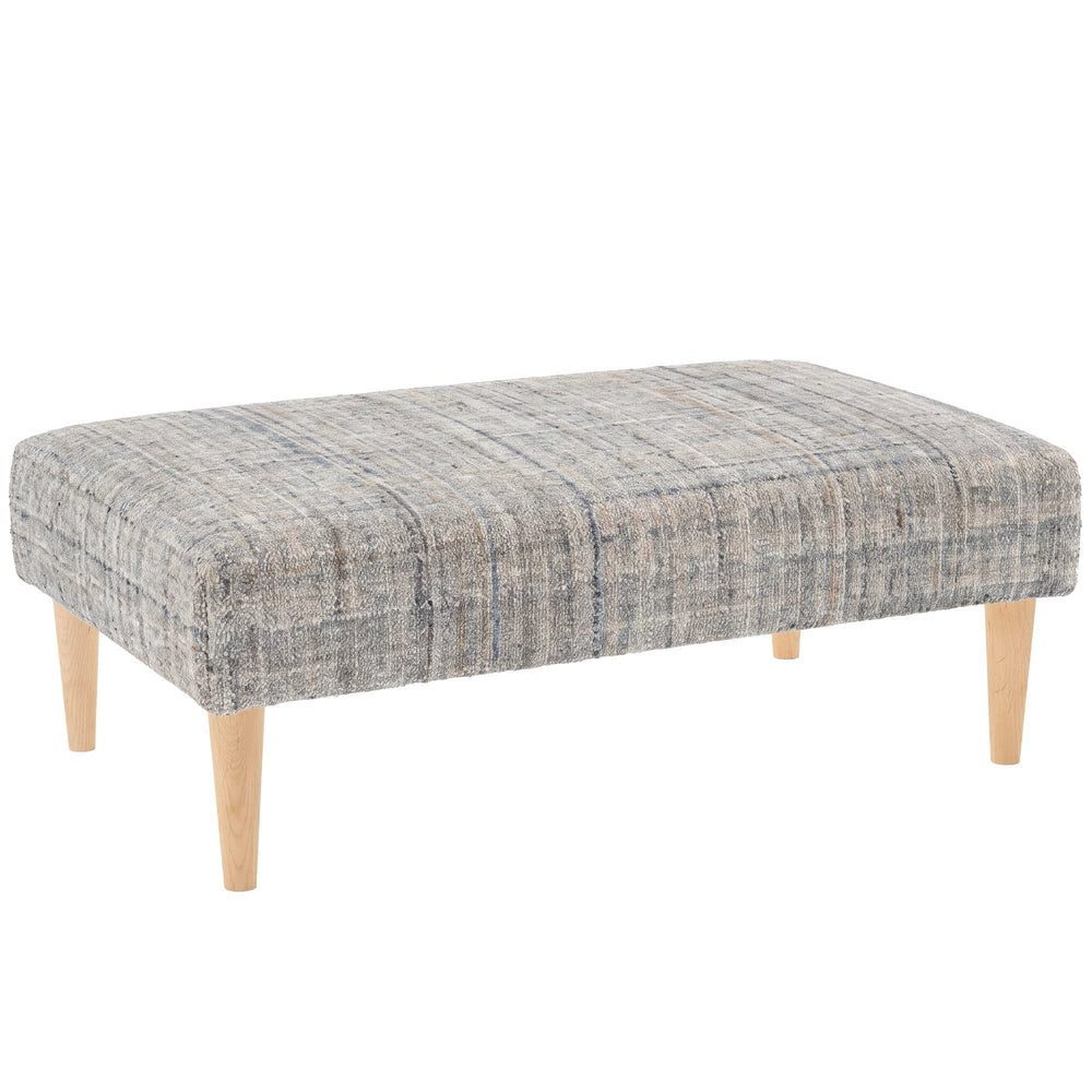 Harris Rug Ottoman | Blue/Brown