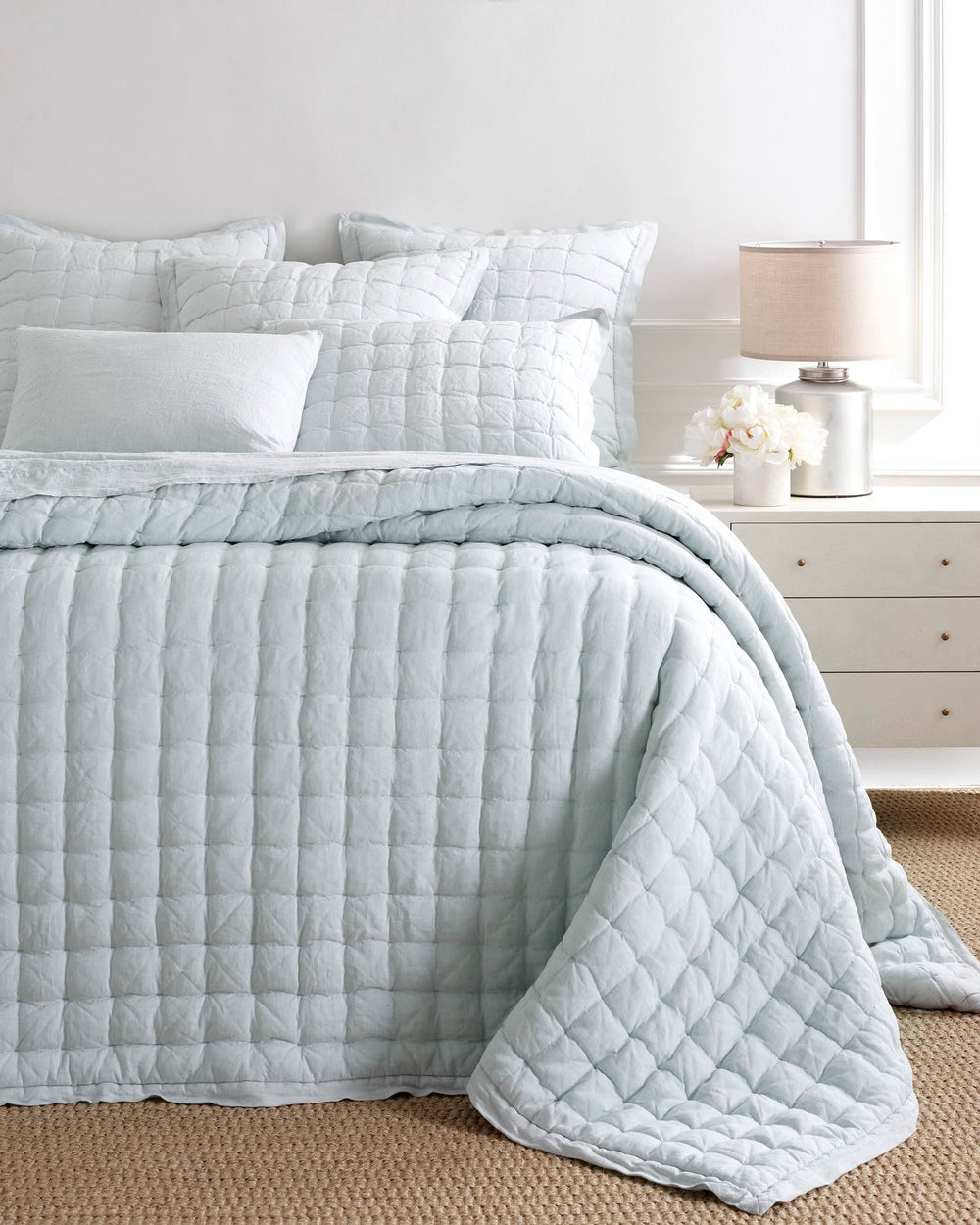 Lush Linen Puff | Sky